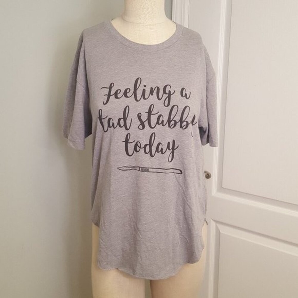 Gray Feeling Stabby Soft T Shirt